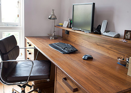 Home office desk and shelf
