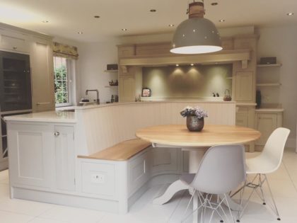 Oak Table and Bench Seat